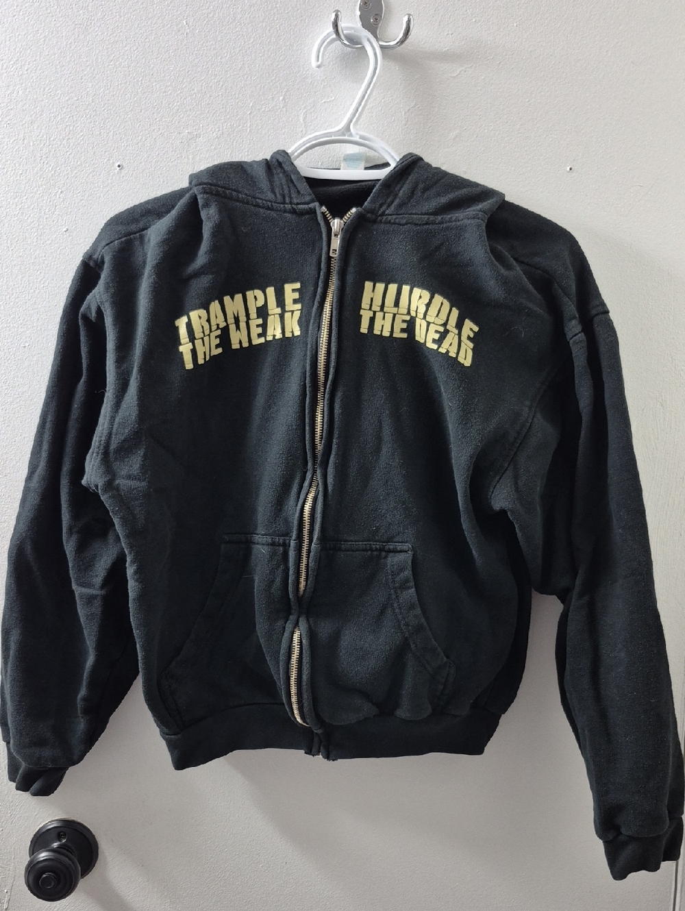 Vintage Skinless Trample The Weak, Hurdle The Dead Zip-up Hoodie
